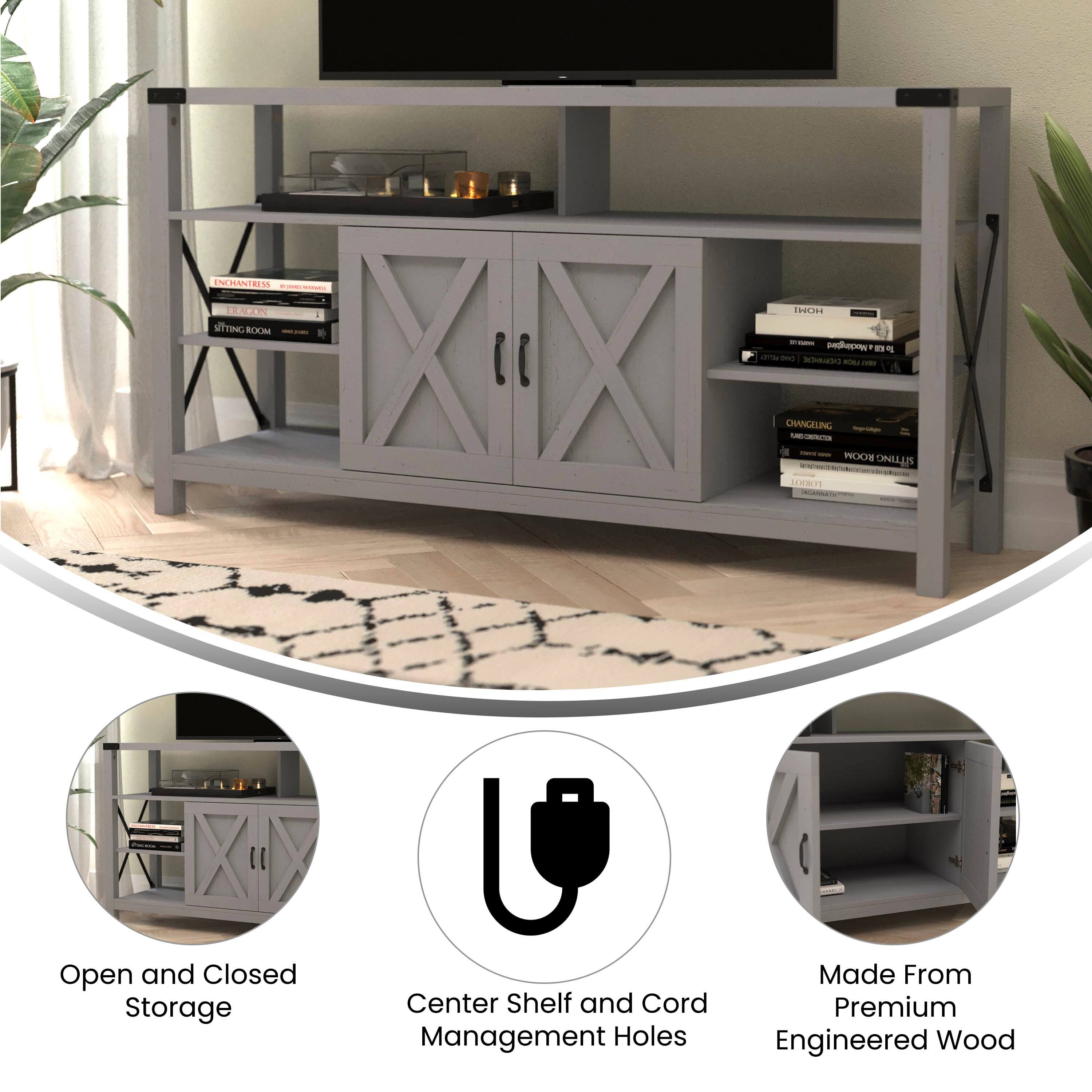 NLISINTRESS I - CATAN STTING ROOM I : TORE 1 - Mockinghire . a , - -r APAAS - i CHANGELING - - - I - HOO TNLS - BTS - - - Open and Closed Storage Center Shelf and Cord Management Holes Made From Premium Engineered Wood