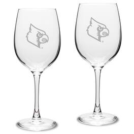 Jardine - Louisville Cardinals 2-Piece 16oz. Traditional White Wine Glass Set - Multicolor
