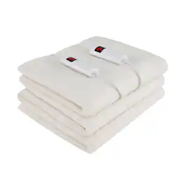 Costway - 80" x 60" Heated Mattress Pad Queen Size Machine Washable Electric Bed Warmer - White