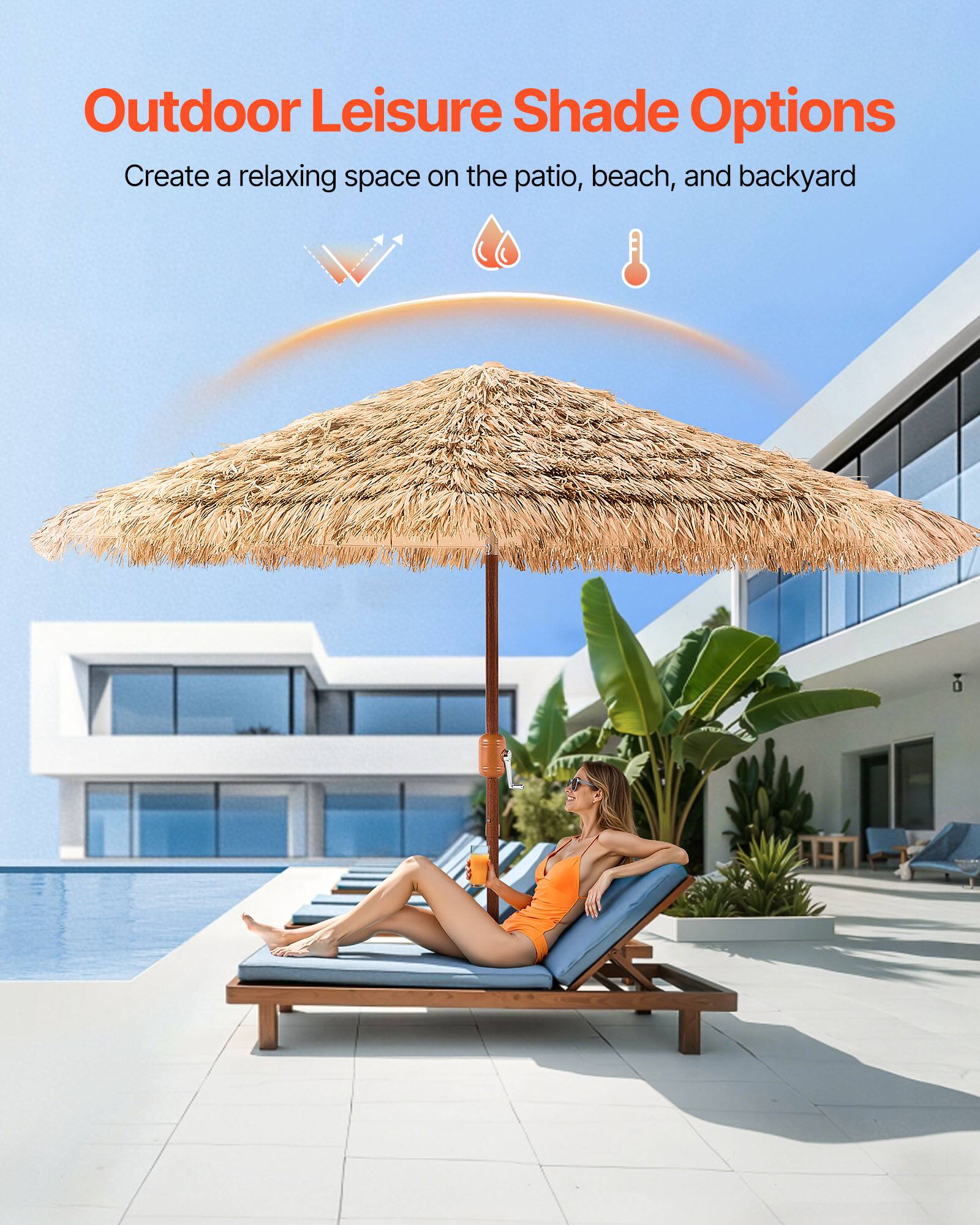 Outdoor Leisure Shade Options

Create a relaxing space on the patio, beach, and backyard