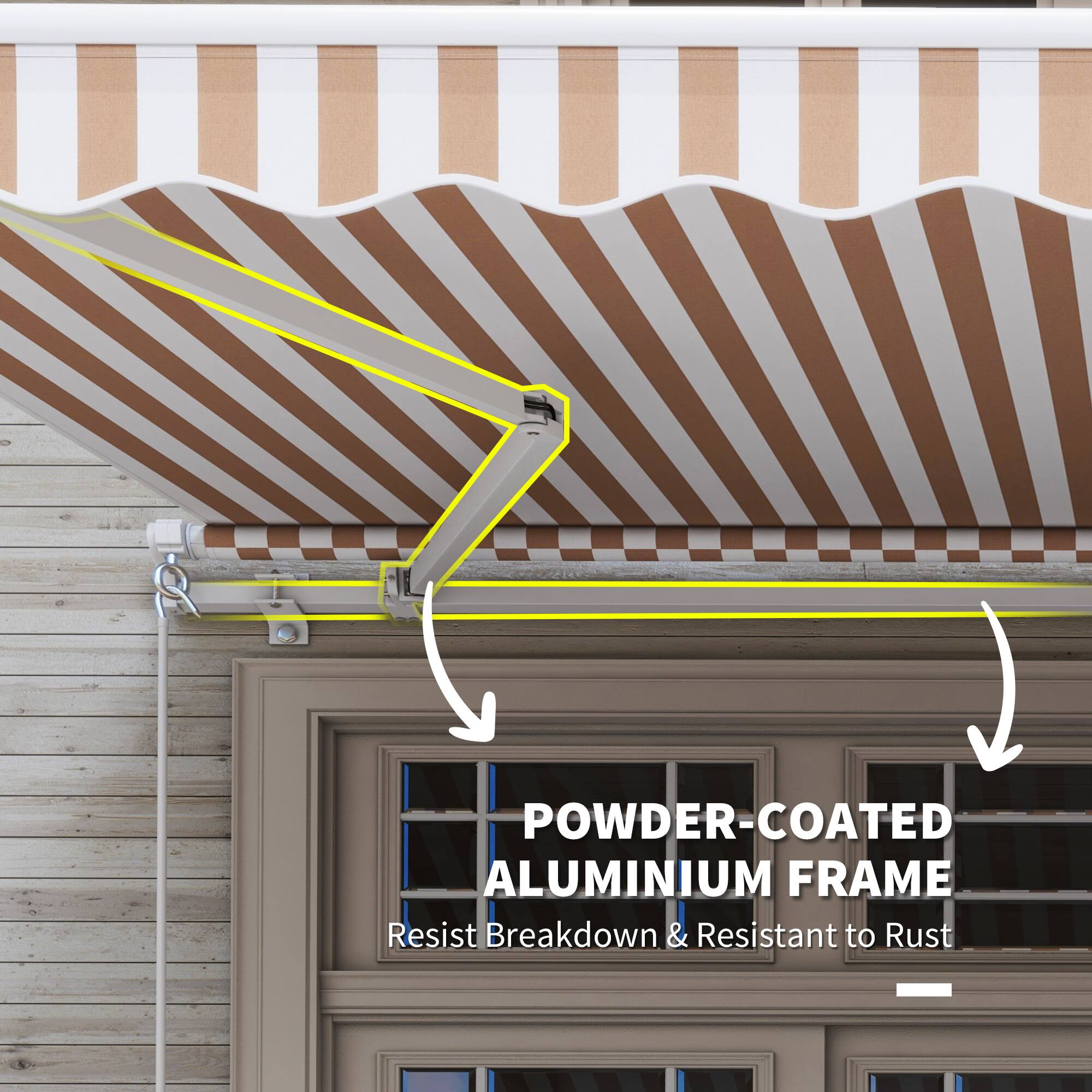 POWDER-COATED ALUMINIUM FRAME
Resist Breakdown & Resistant to Rust