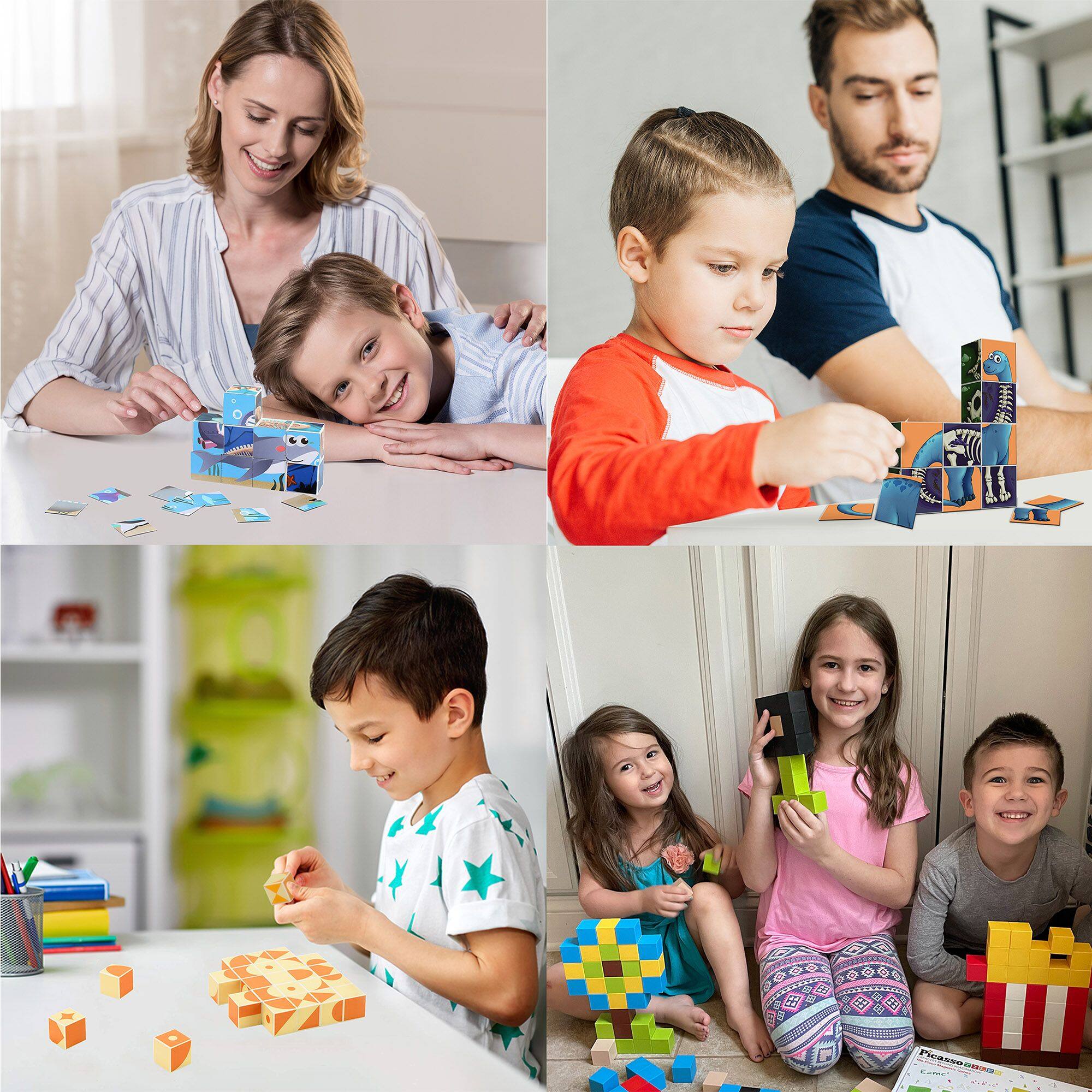 Alt View 1. PicassoTiles - Picassotiles 103 PC Magnetic Blocks, Magnetic Building Blocks for Kids, Magnet Toy for Kids 3+.