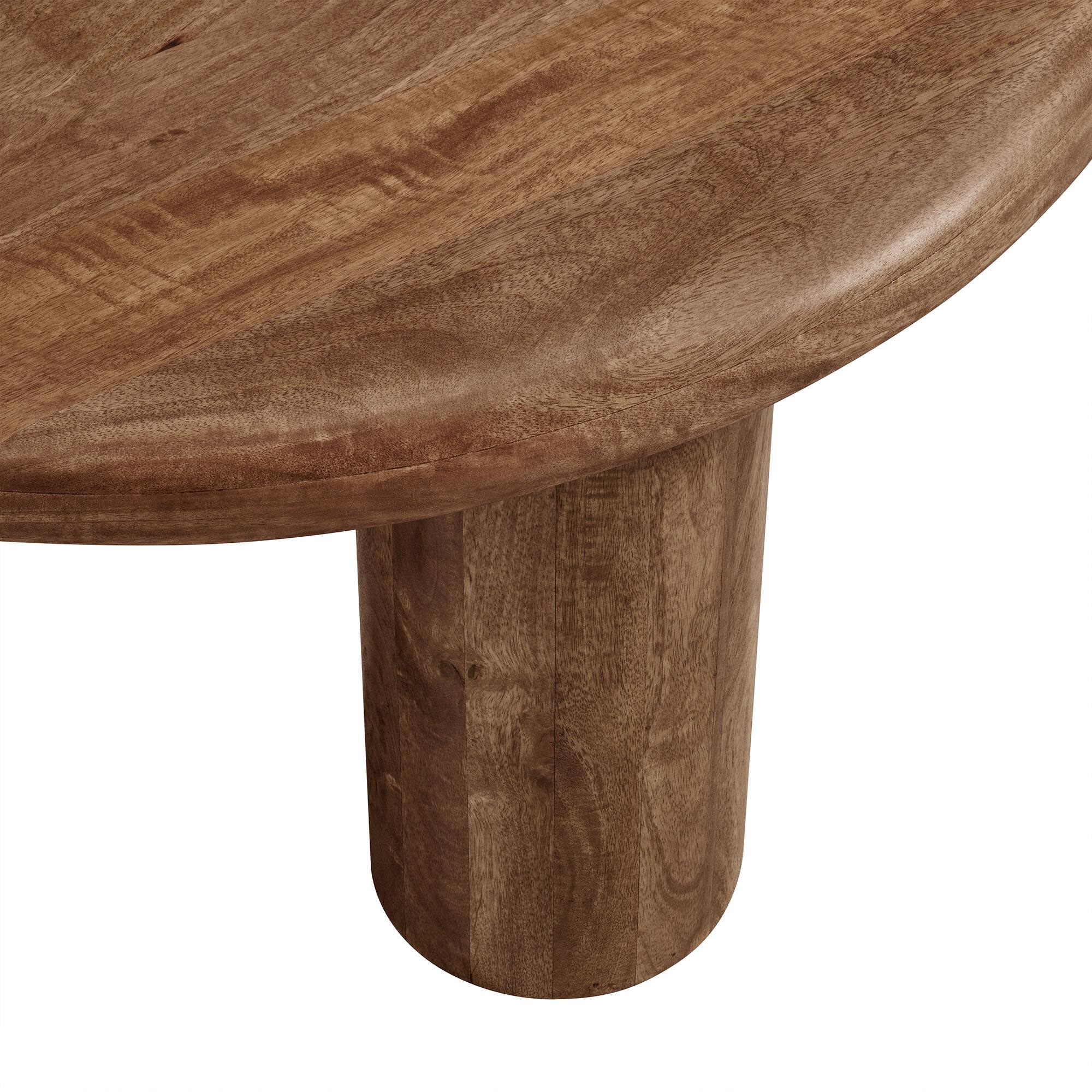 Alt View 3. Modway - Mavina Round Mango Wood Coffee Table by Modway - Walnut.