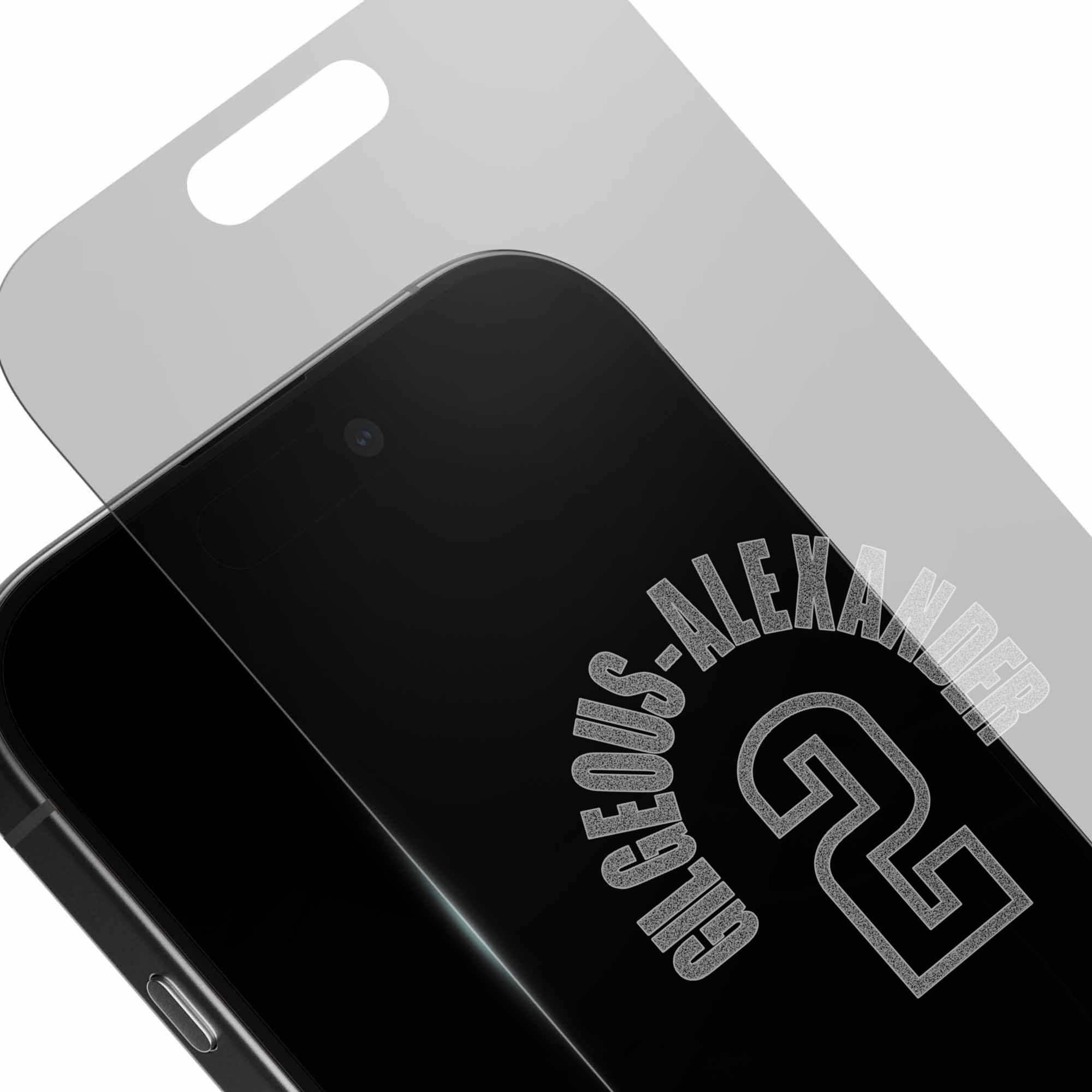Alt View 2. Screen Skinz - Shai Gilgeous-Alexander Oklahoma City Thunder Clear iPhone Screen Protector - 15/15 Pro/16 - Multicolor.