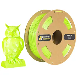 Factory Filament - 1.75mm PLA 3D Printer Filament, 1 KG Spool, Dimensional Accuracy +/- 0.02 mm, 3D Printing Filament - Silk Lime Green