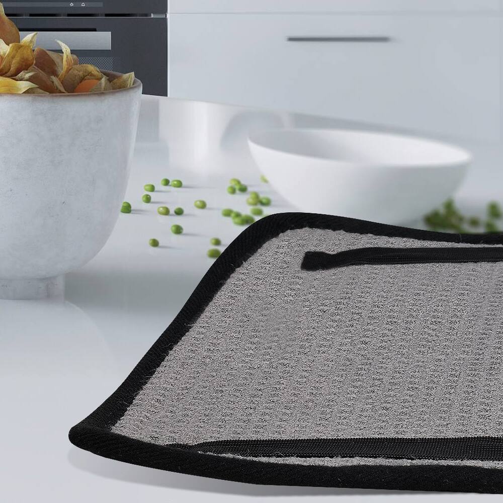 Alt View 6. Empava - 16-in Indoor/Outdoor Portable Camping RV Foldable Collection Dish and Cups Rack Set with Drying Mat - Gray.