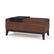 Angle. Simpli Home - Oregon Storage Ottoman Bench with Tray - Distressed Saddle Brown.