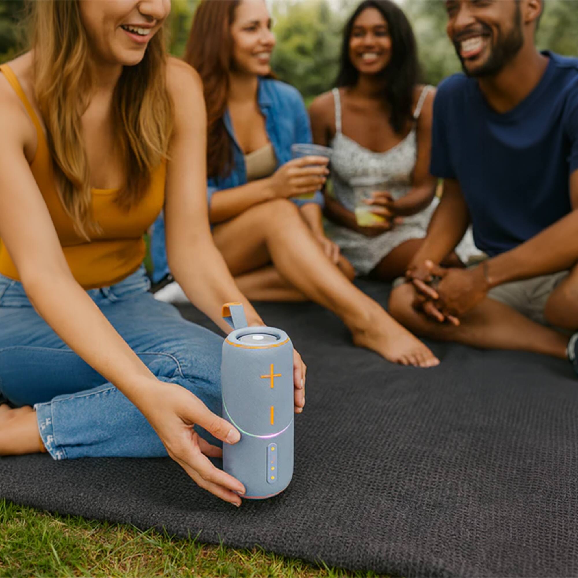 Alt View 3. Max Power - Max Power MPD672 Pulse Xtreme Portable Bluetooth Speaker with Heavy Bass, Black.