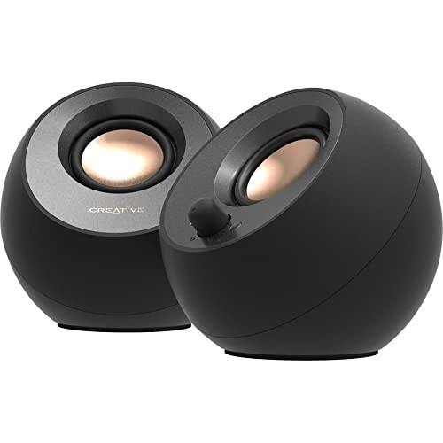 Left. Creative Labs - Creative Pebble V3 2.0 Bluetooth Speaker System - 8 W RMS - Black - Desktop - 100 Hz to 17 kHz - USB - Black.