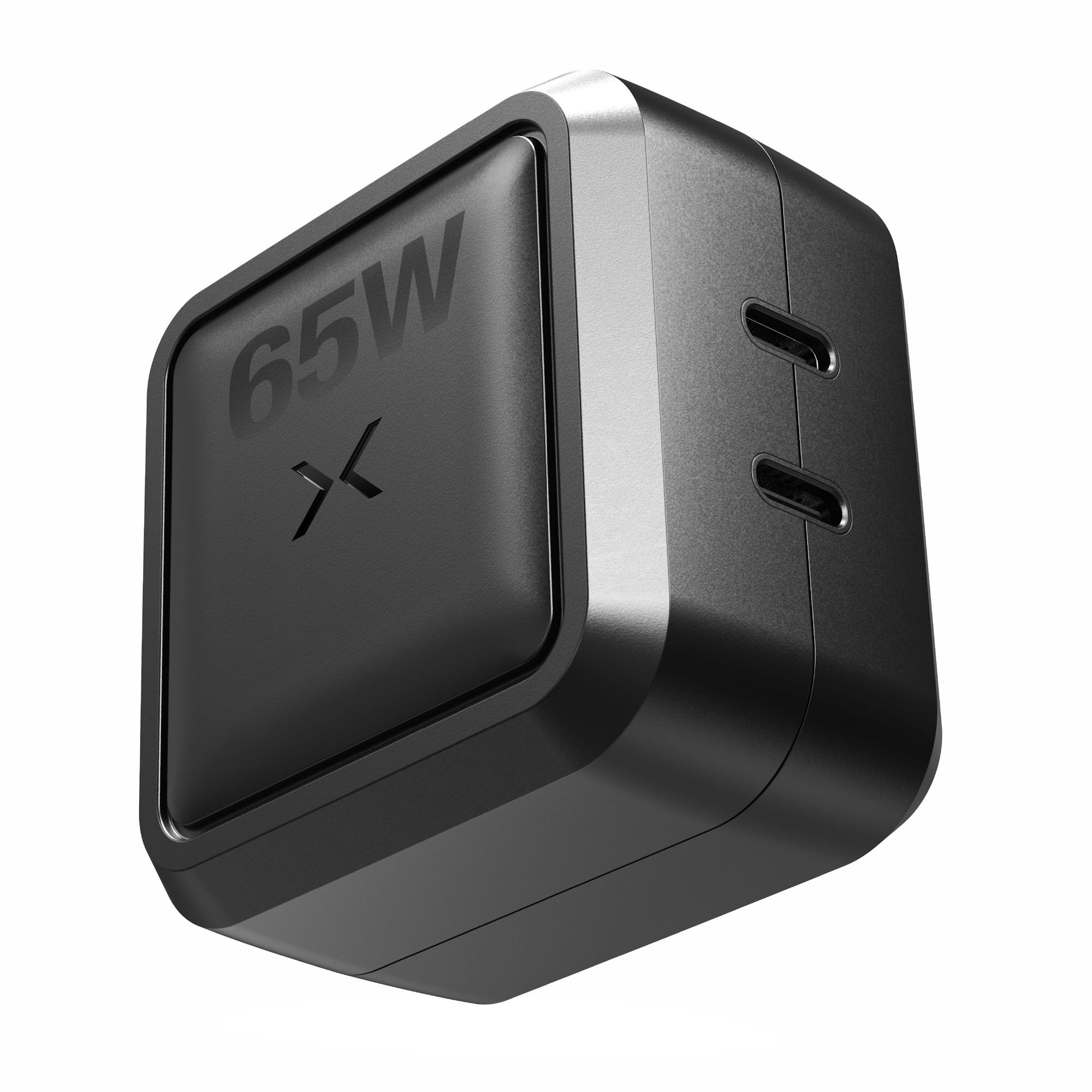NOCO - XGrid X65: 65W USB-C Charger – Dual Port – PD 3.0, QC 4.0+, PPS – GaN Fast Charging, Foldable Plug, UL Listed - Black