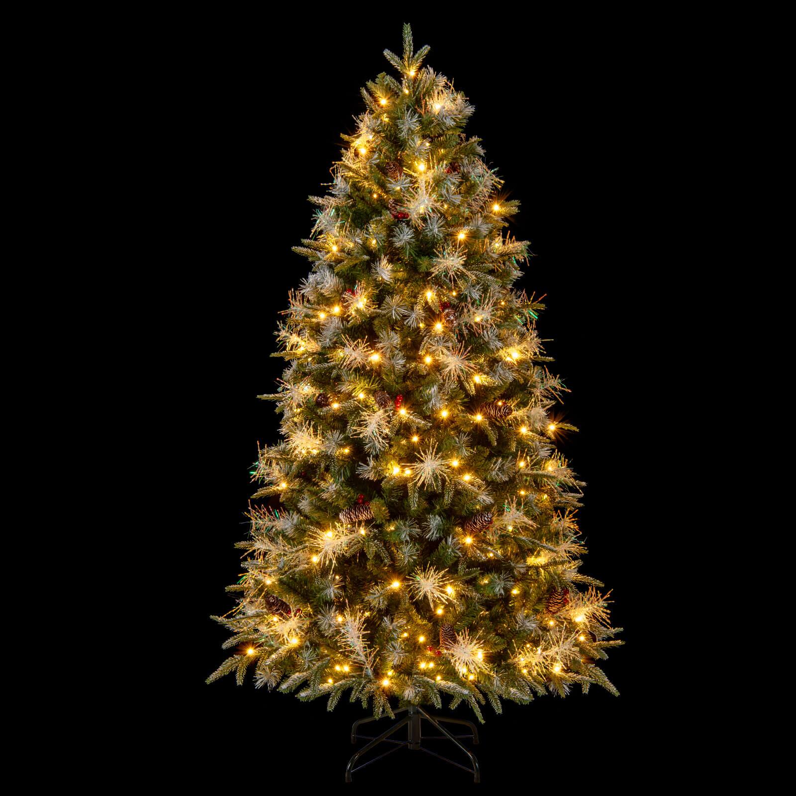 Alt View 10. Costway - Costway 6 FT Artificial Christmas Tree with 806 Branch Tips, 270 Warm White LED Lights - Green.