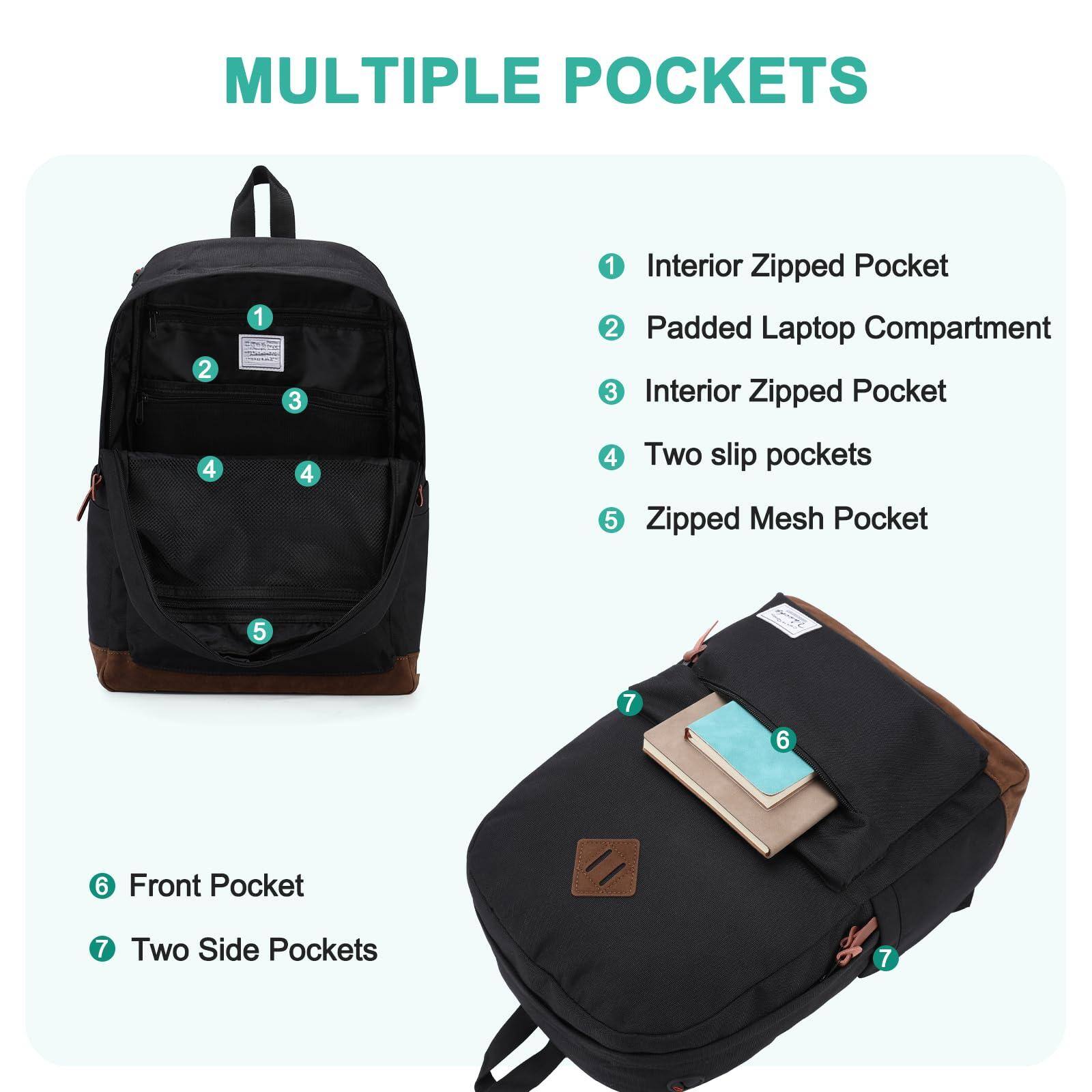 Pacoar Cade Backpack For Men Women Classic Water resistant Lightweight ...