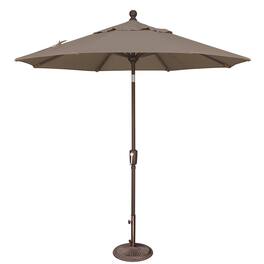Mondawe - 7.5' Octagon Patio Umbrella Push Button Tilt Bronze Frame - Taupe