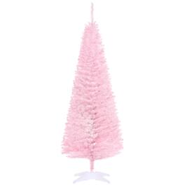 BreeBe - 5 ft Artificial Pencil Christmas Tree - Pink