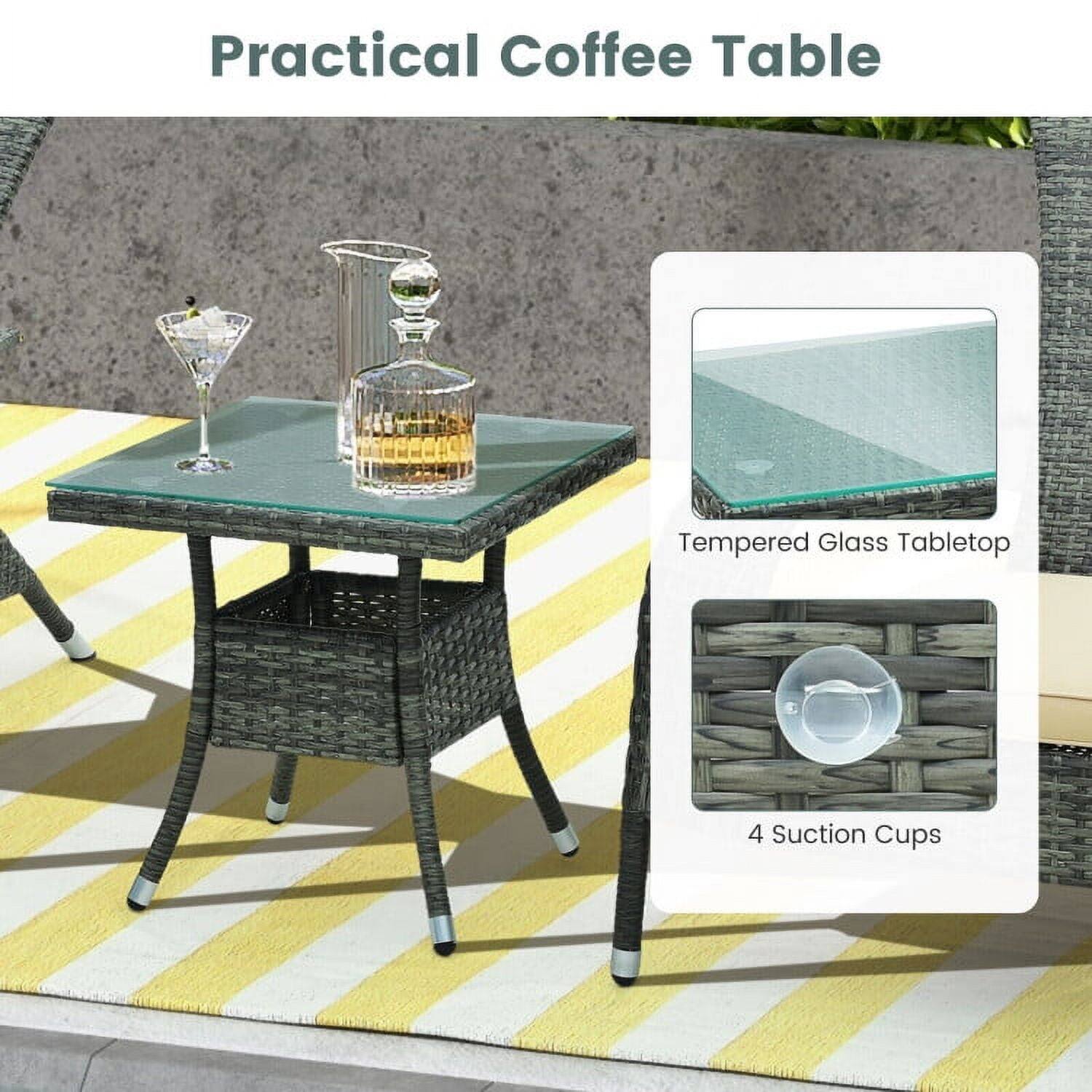 Practical Coffee Table

Tempered Glass Tabletop

4 Suction Cups