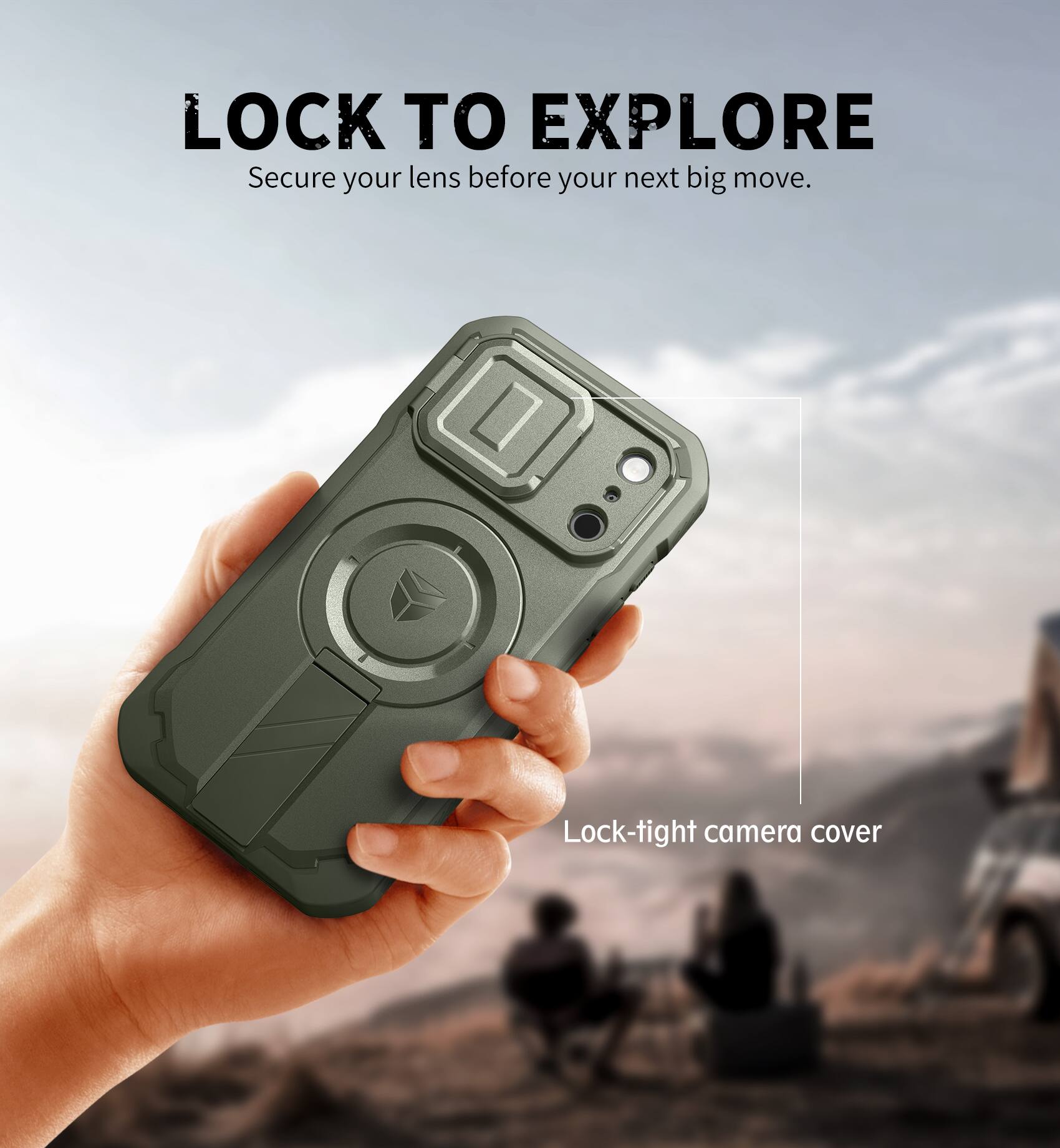LOCK TO EXPLORE  
Secure your lens before your next big move.  

Lock-tight camera cover