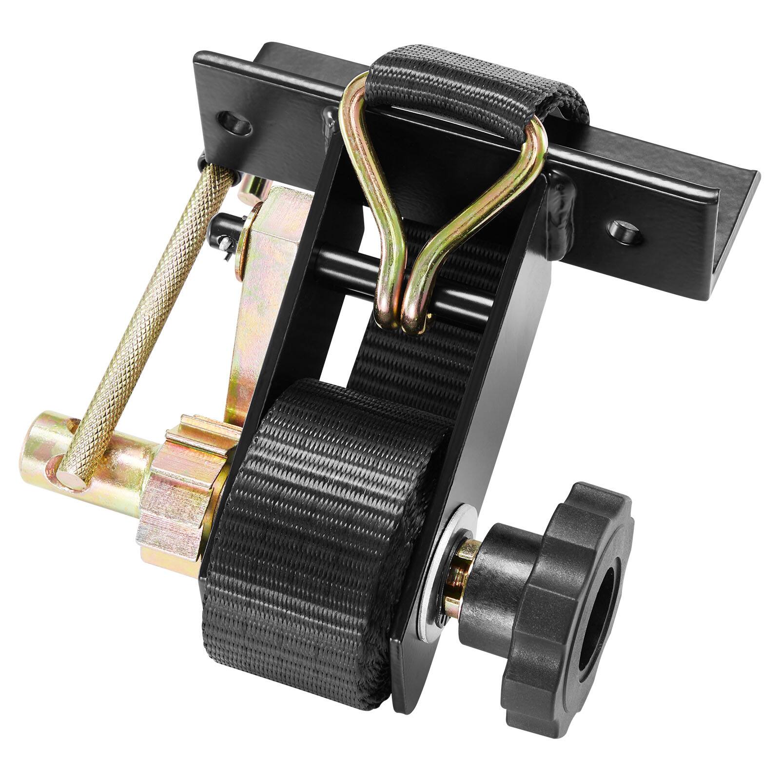 Alt View 5. VEVOR - Ladder Rack Ratchet Straps, Black Square Tube Mount, 1.5 in Wide x 7.4 ft Long Black Ladder Rack Straps - Black.