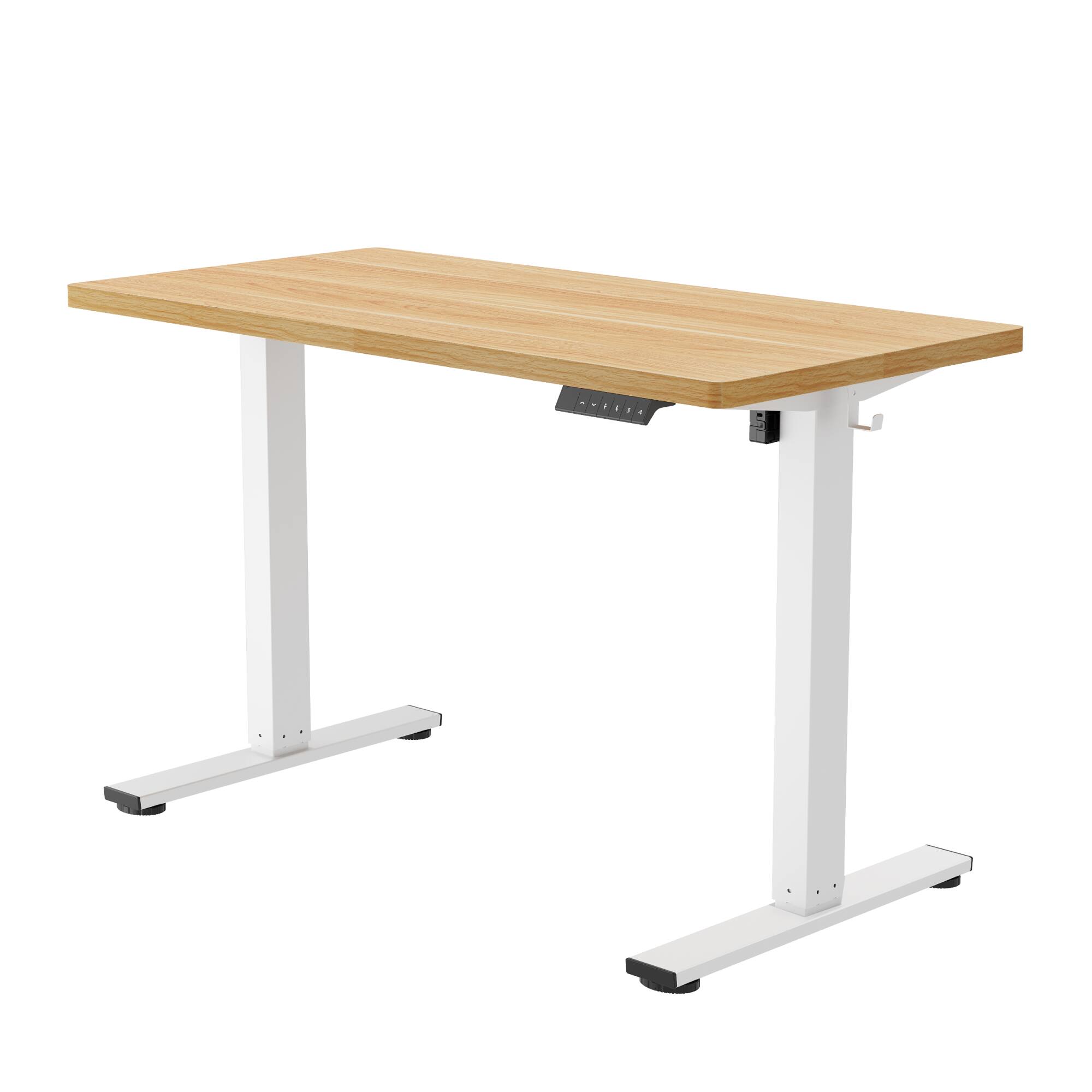 Angle. FlexiSpot - FlexiSpot E2 48''W Electric Adjustable Standing Desk Chipboard, Maple/White - Maple.