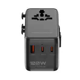ReelCharge - 100W Global Travel Charger (Black)