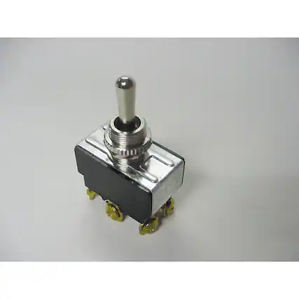 Front. Gardner Bender - Gardner Bender 20 amps Double Pole Toggle Momentary Switch Black/Silver 1 pk - Black/Silver.