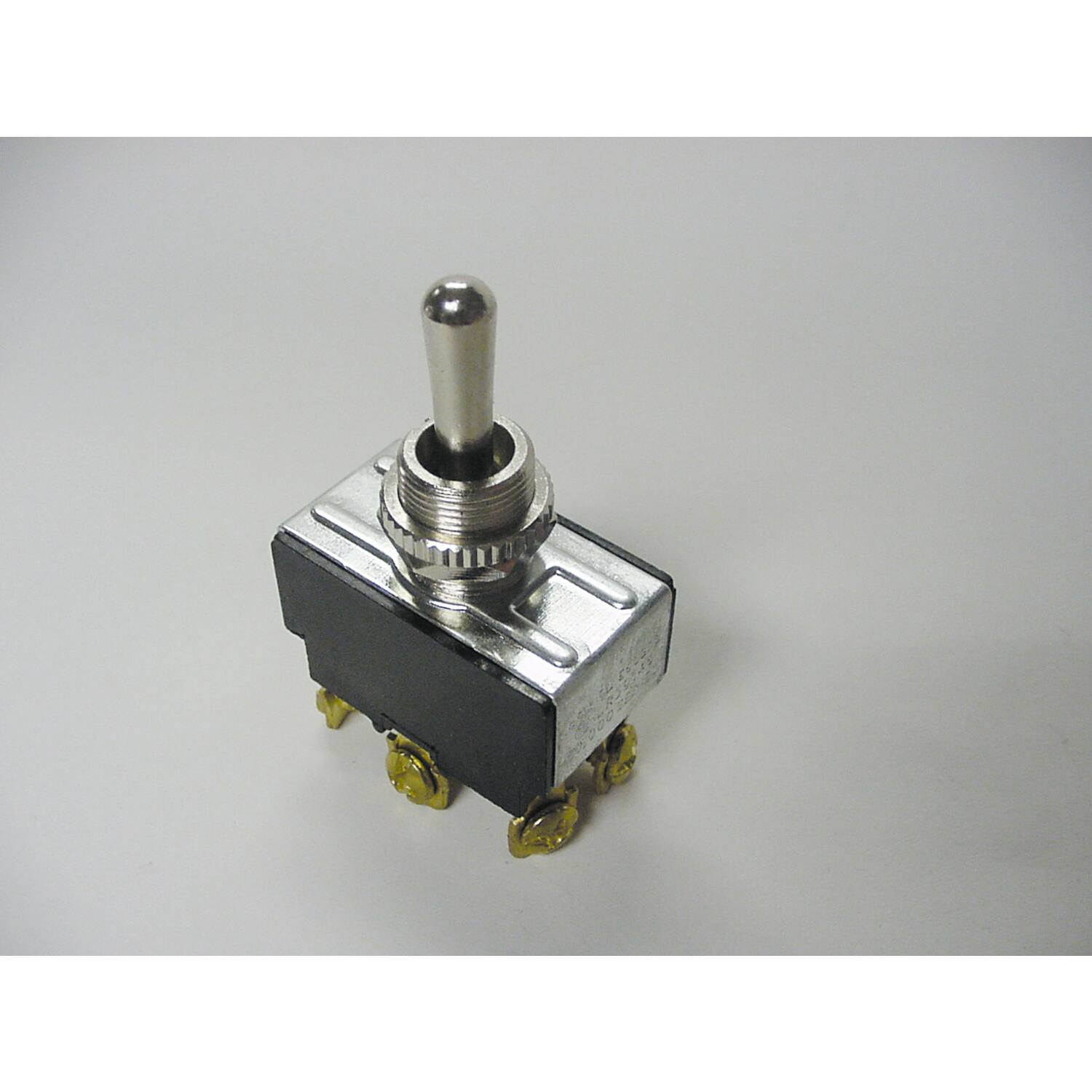 Front. Gardner Bender - Gardner Bender 20 amps Double Pole Toggle Momentary Switch Black/Silver 1 pk - Black/Silver.