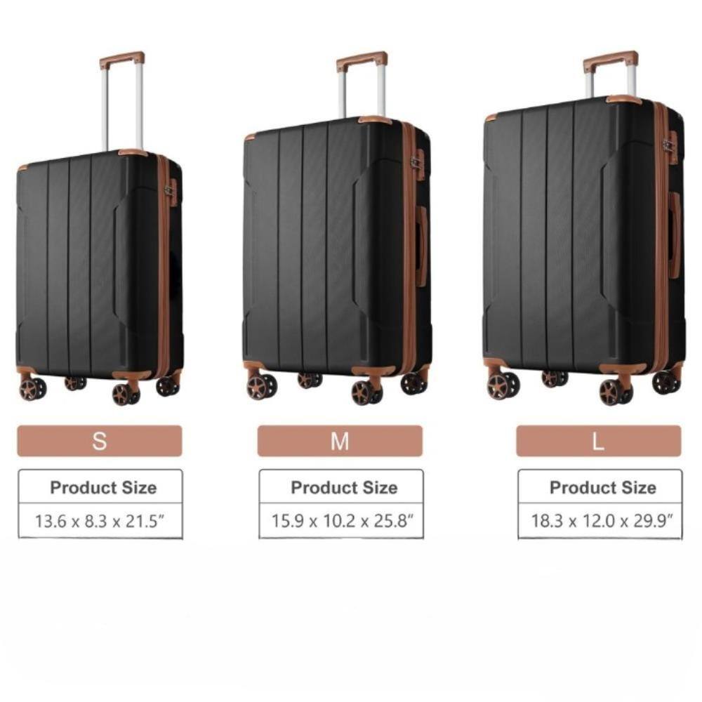 S  
Product Size: 13.6 x 8.3 x 21.5"  

M  
Product Size: 15.9 x 10.2 x 25.8"  

L  
Product Size: 18.3 x 12.0 x 29.9"