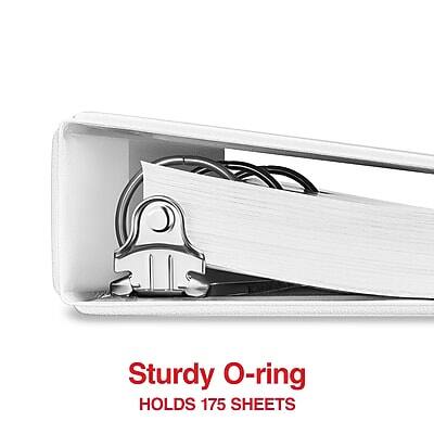 Sturdy O-ring  
HOLDS 175 SHEETS