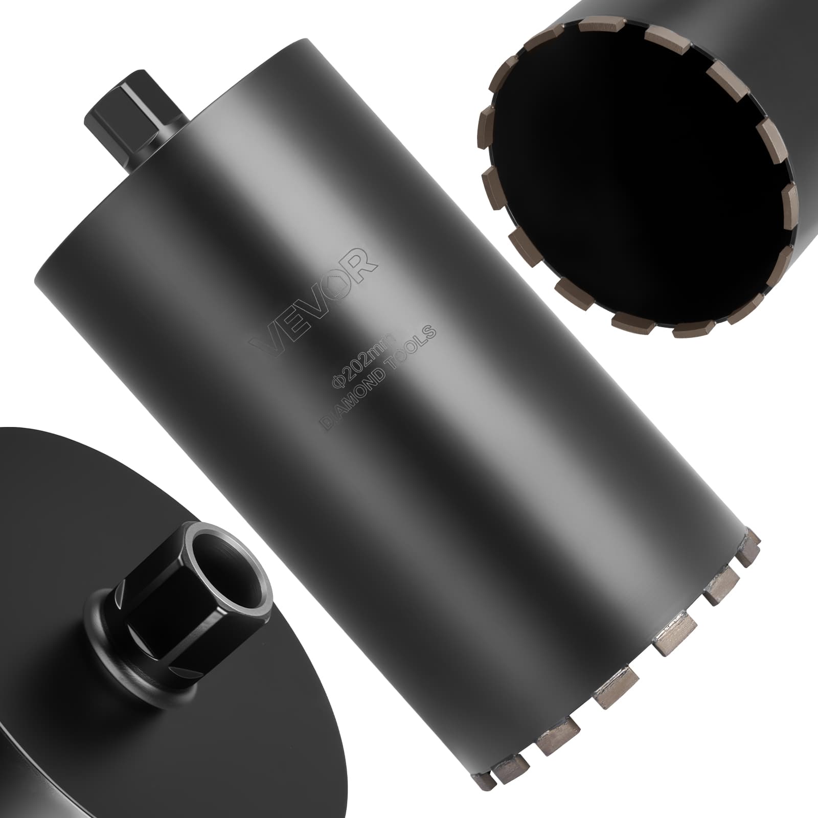 VEVOR - Core Drill Bit, 8 inch Diameter, 14 inch Drilling Depth, 1-1/4 in-7 Internal Thread, High-Precision Welding Technology - Black price history on PriceWatchPro