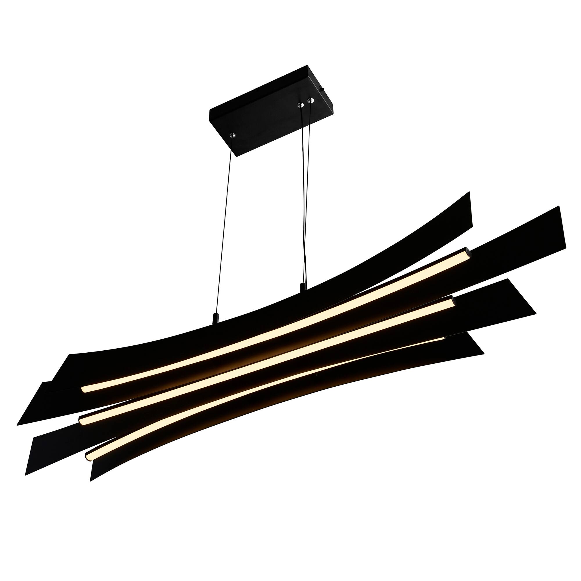 Left. CWI Lighting - Candora Integrated LED Black Island/Pool Table Light - Black.
