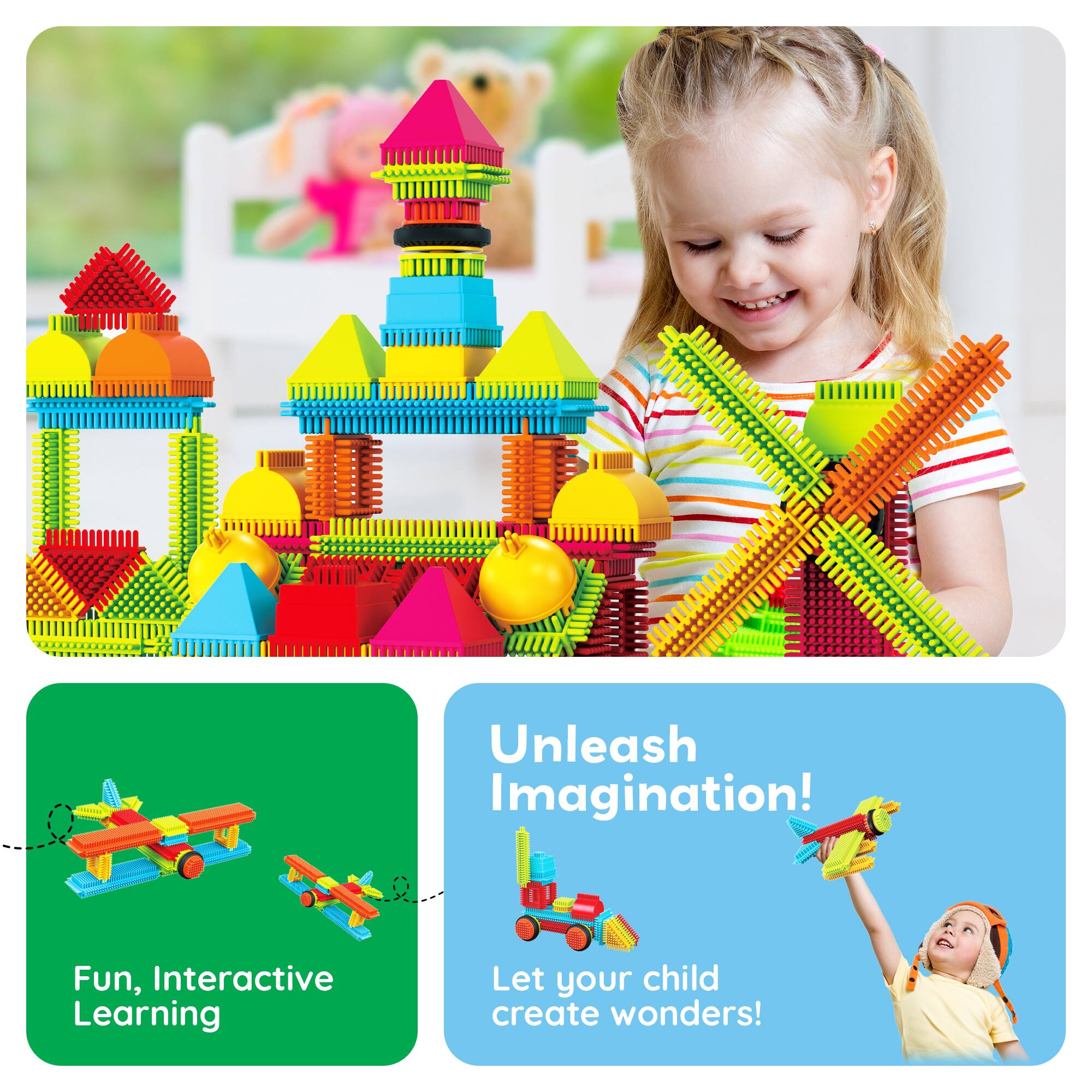 Unleash Imagination!  
Fun, Interactive Learning  
Let your child create wonders!