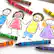 Cra-Z-Art is a company that offers art supplies, including crayons. The image shows a group of four children drawn with crayons, and the crayons are placed next to the drawing. The crayons are of different colors, and they are arranged in a way that they appear to be holding hands.