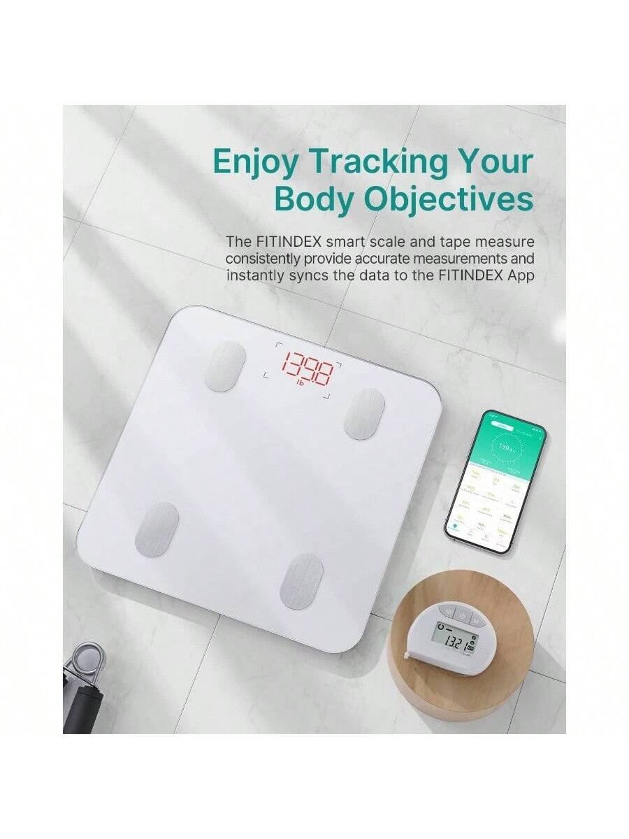 Enjoy Tracking Your Body Objectives

The FITINDEX smart scale and tape measure consistently provide accurate measurements and instantly syncs the data to the FITINDEX App

139.8 lb

132 g