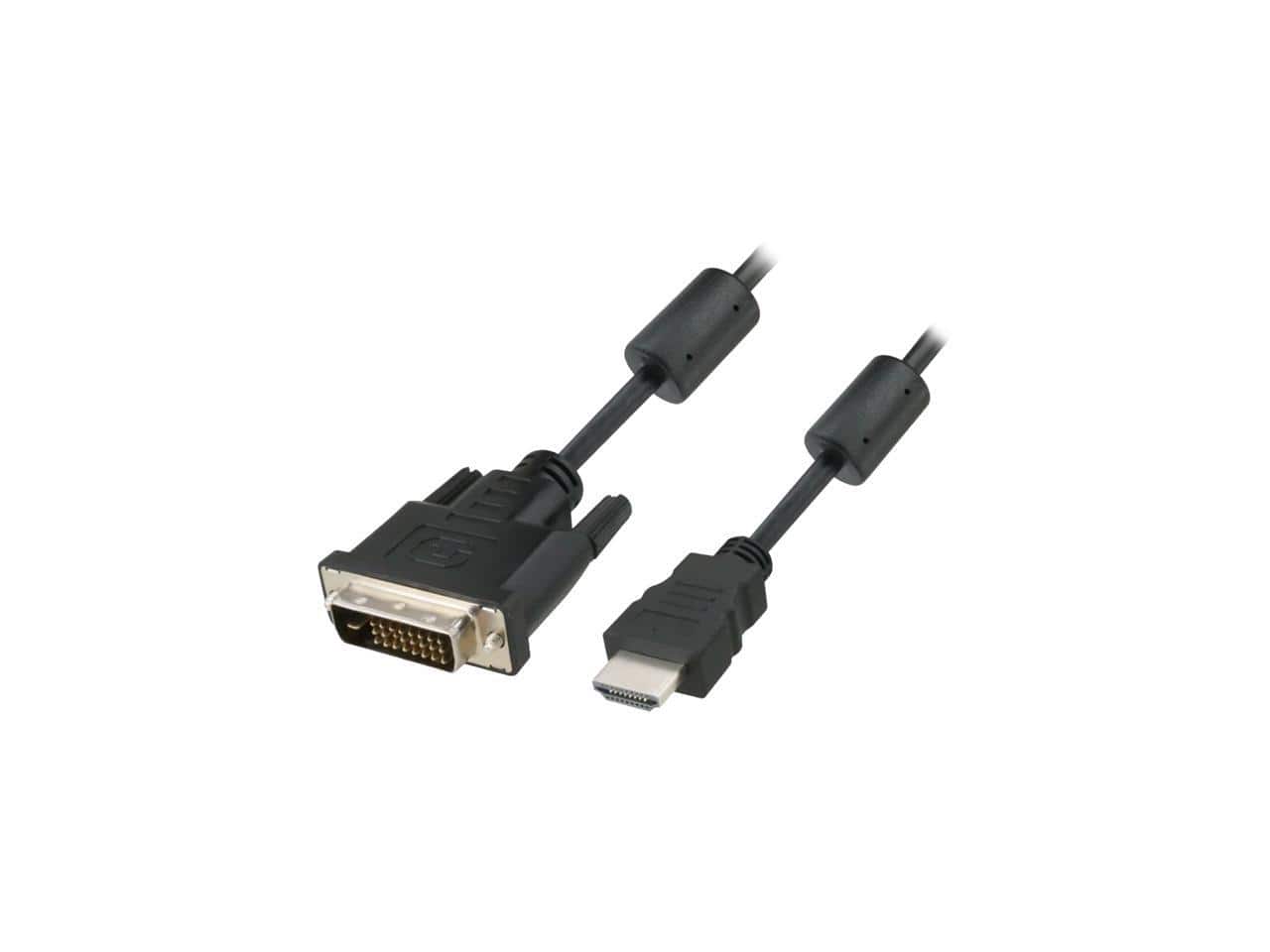 Nippon Labs - 6ft. DVI-D Dual Link Male to HDMI Male Cable with Ferrite Cores, 50HDMI-DVI-MM-6