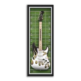 Sporticulture - Vanderbilt Commodores 14" x 37" Electric Guitar Framed Art Print - Black