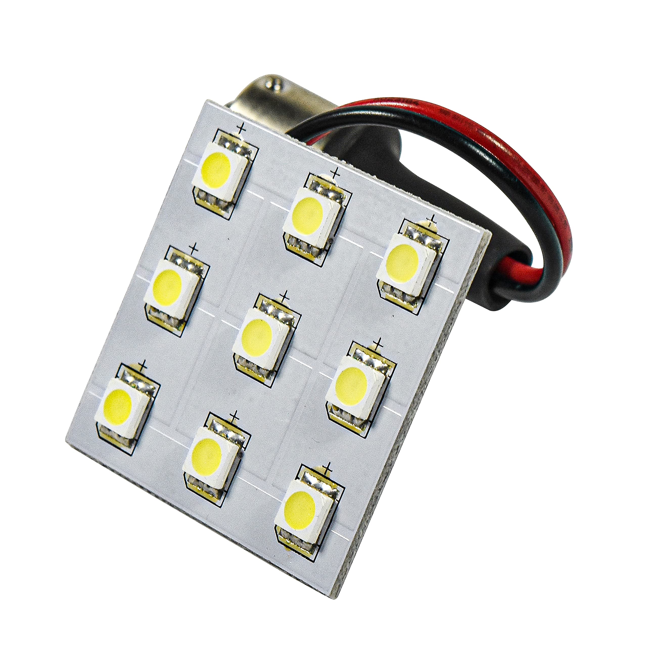 Alt View 5. HQRP - BA15s LED Bulb 4-Pack 9 SMD 5050 Cool White 6000K 10-30 V DC Replacement #93 #1141 #1156.