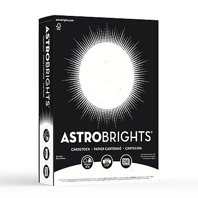 Astrobrights - 65 lb. Cardstock Paper, 8.5" x 11", Stardust 250 Sheets/Pack - Stardust White