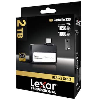 Lexar 2TB Professional Go USB 3.2 Gen 2 Type C Portable SSD Black Lexar 2TB Professional Go USB 3.2 Gen 2 Type C Portable SSD Black