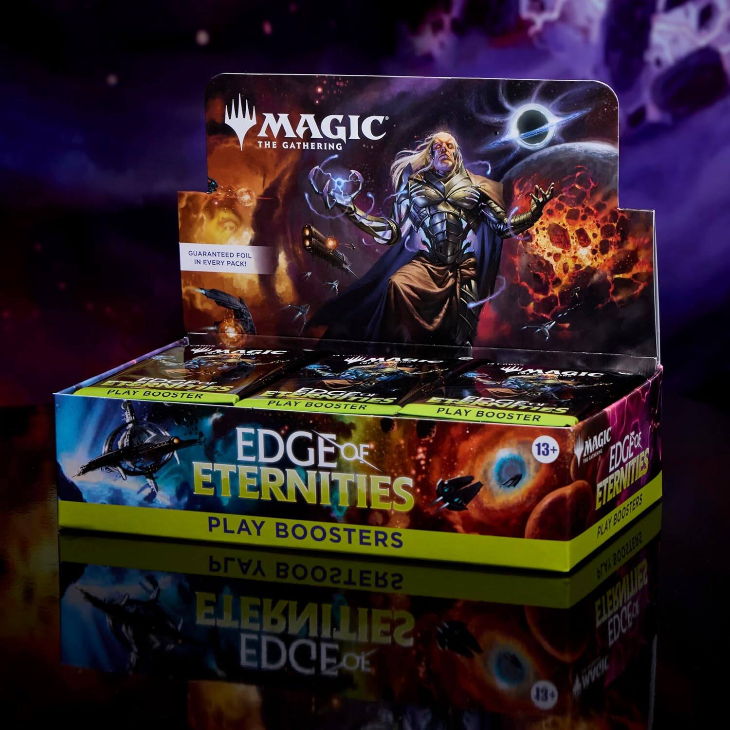 MAGIC THE GATHERING  
GUARANTEED FOIL IN EVERY PACK!  

EDGE OF ETERNITIES  
PLAY BOOSTERS  

13+