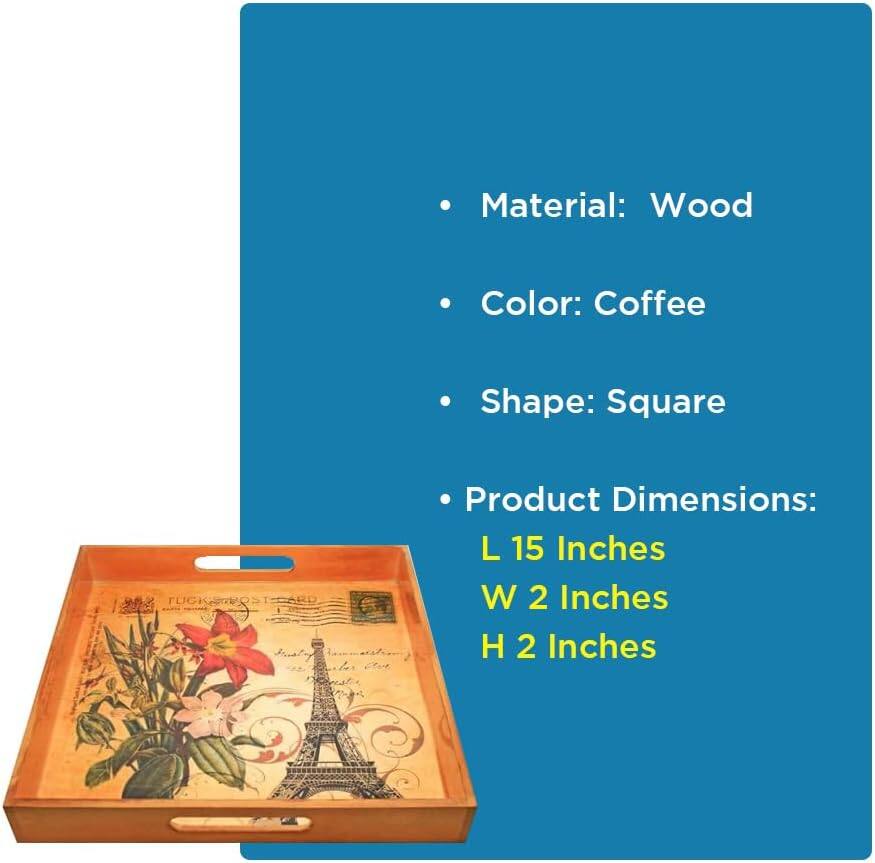 Material: Wood  
Color: Coffee  
Shape: Square  
Product Dimensions: L 15 Inches, W 2 Inches, H 2 Inches