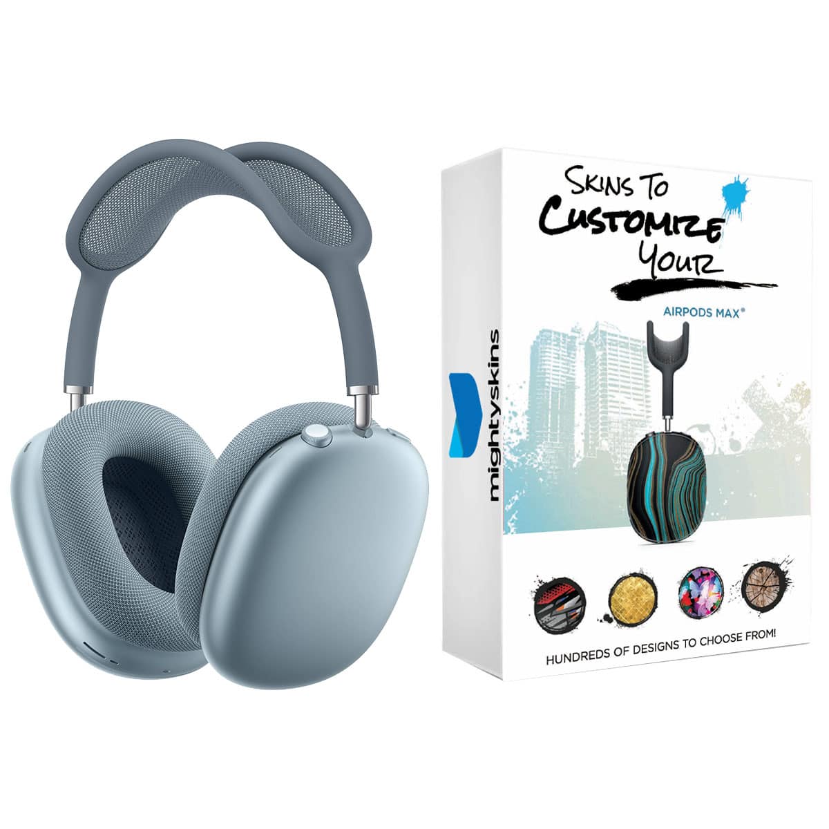 Apple - AirPods Max USB-C Active Noise Cancellation Headphones with MightySkins Customization Code - Blue