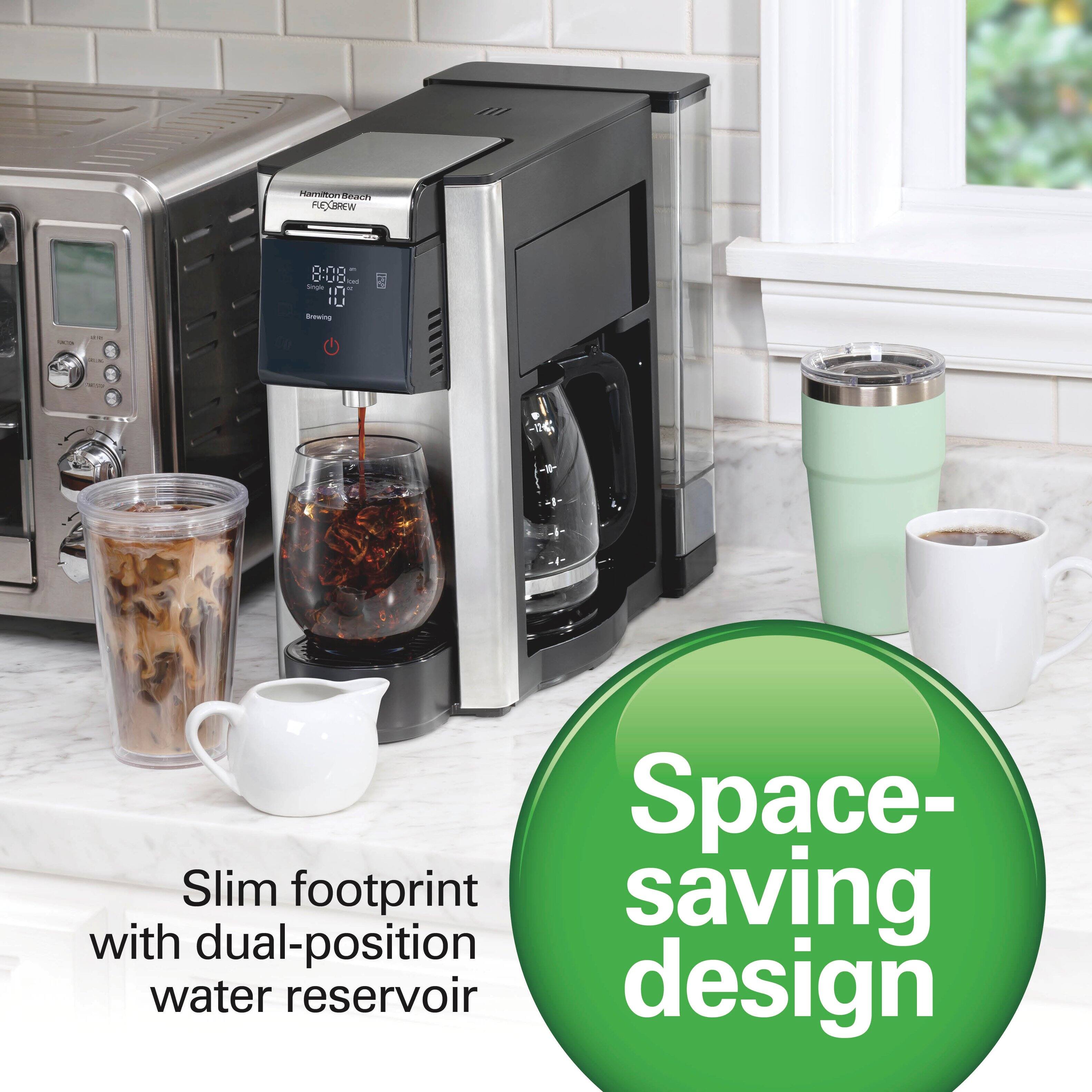 HAMILTON BEACH FLEXBREW  
Slim footprint with dual-position water reservoir design