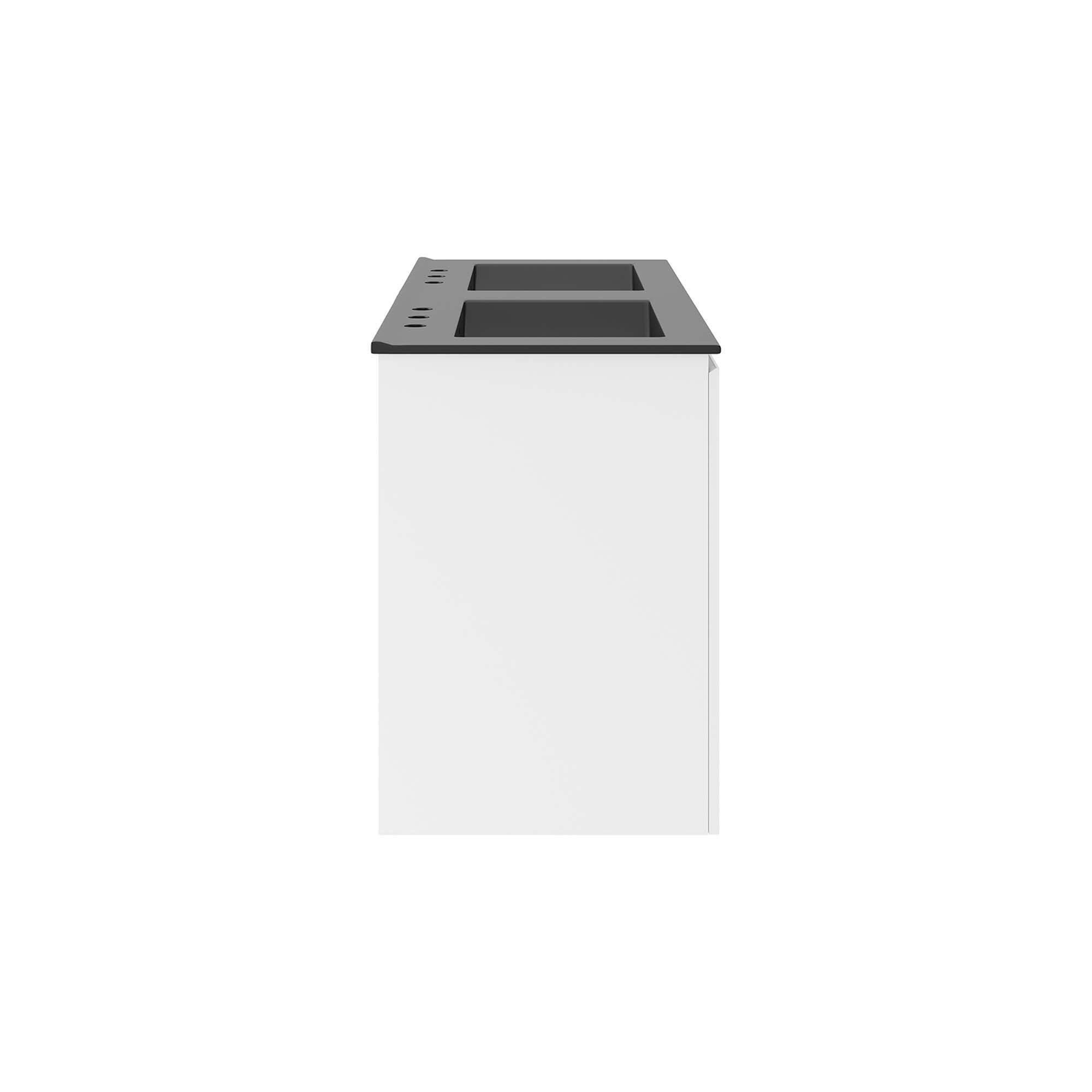 Alt View 1. Modway - Bryn Wall-Mount Bathroom Vanity Basin Included - White Black.