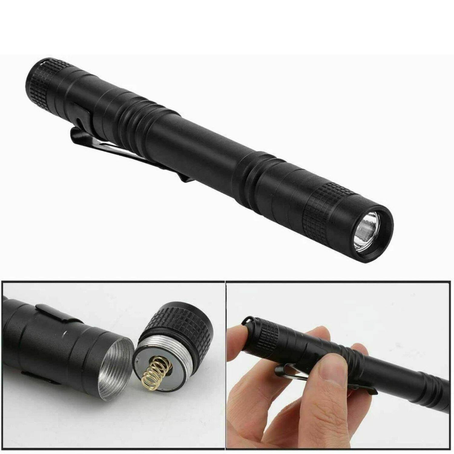 Alt View 4. Home Collection - 2-Pack Mini Tactical LED Flashlights – Small Super Bright Penlight Torches for Everyday Carry, Camping.