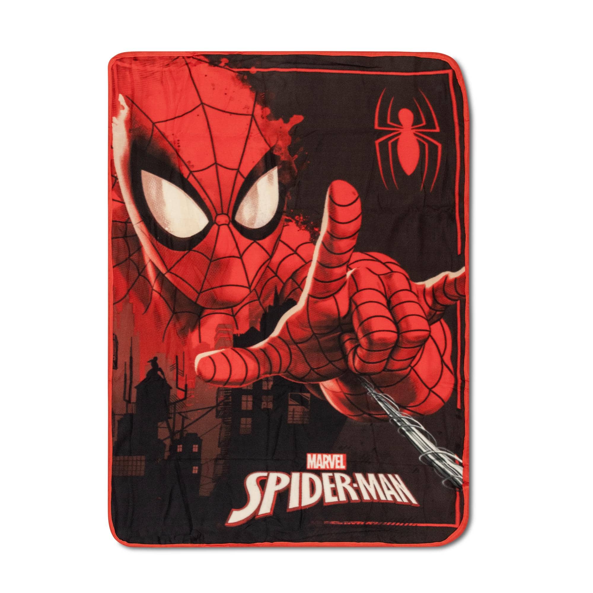 Silver Buffalo - Marvel Spider-Man Web-Shooter Fleece Throw Blanket | 45 x 60 Inches - Multi-Colored