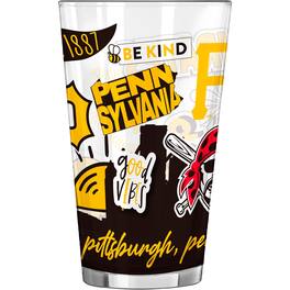 Logo Brands - Pittsburgh Pirates 16oz. Native Pint Glass - Multicolor