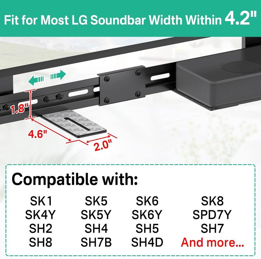 Wall Mount Sh7 Soundbar Schertz Soundbar TV Mount For LG