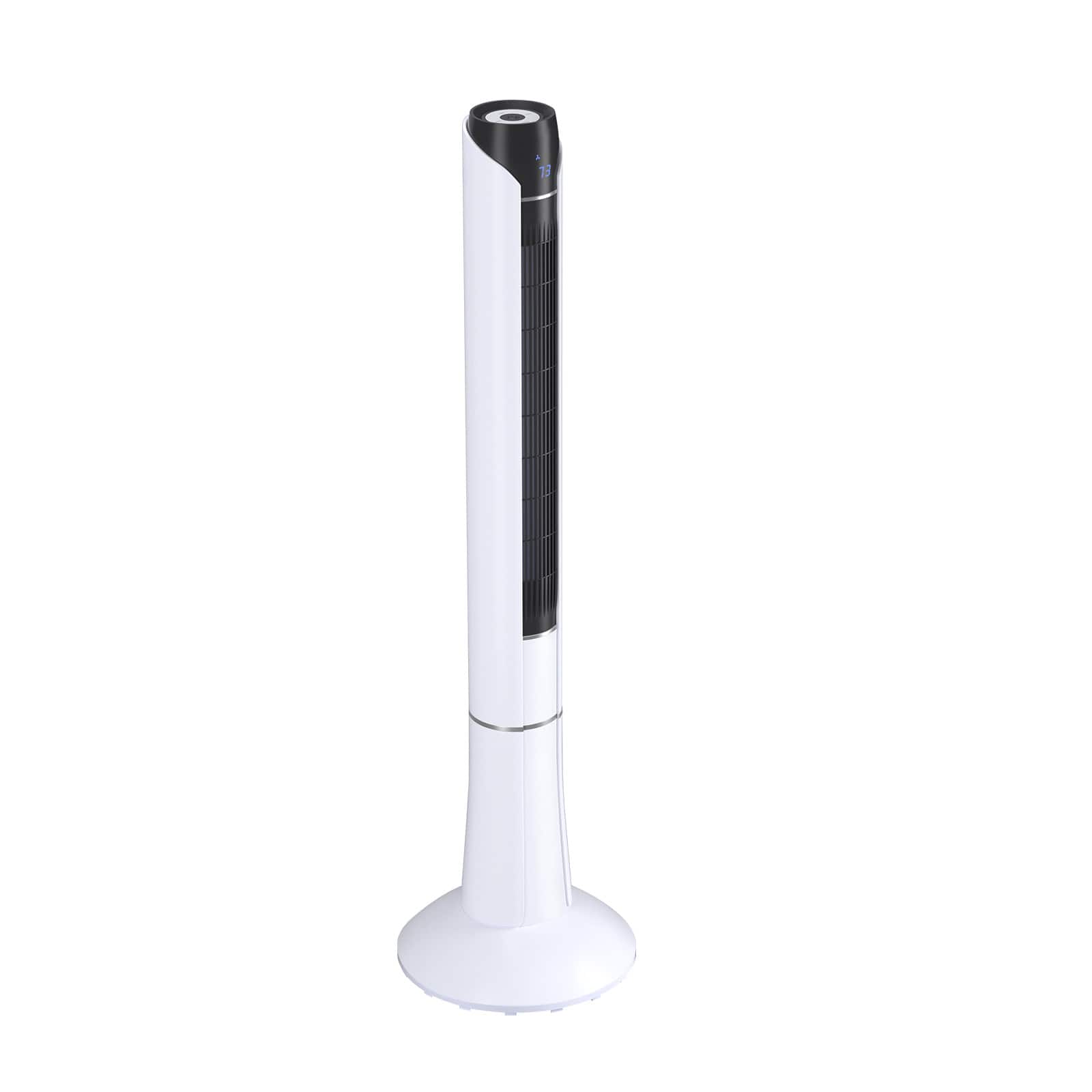 SKONYON - Tower Fan with Remote Control Quiet Oscillation and Multiple Speed Settings - White