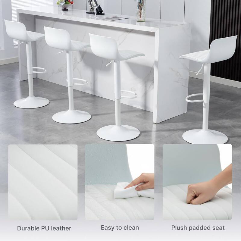 - Durable PU leather
- Easy to clean
- Plush padded seat