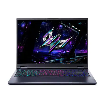 Front. Predator - Helios Neo 14 AI 14.5" Laptop 2560 x 1600 Intel Core Ultra 9 285H 32GB RAM 512GB SSD NVIDIA GeForce RTX 5070 - Abyssal Black.