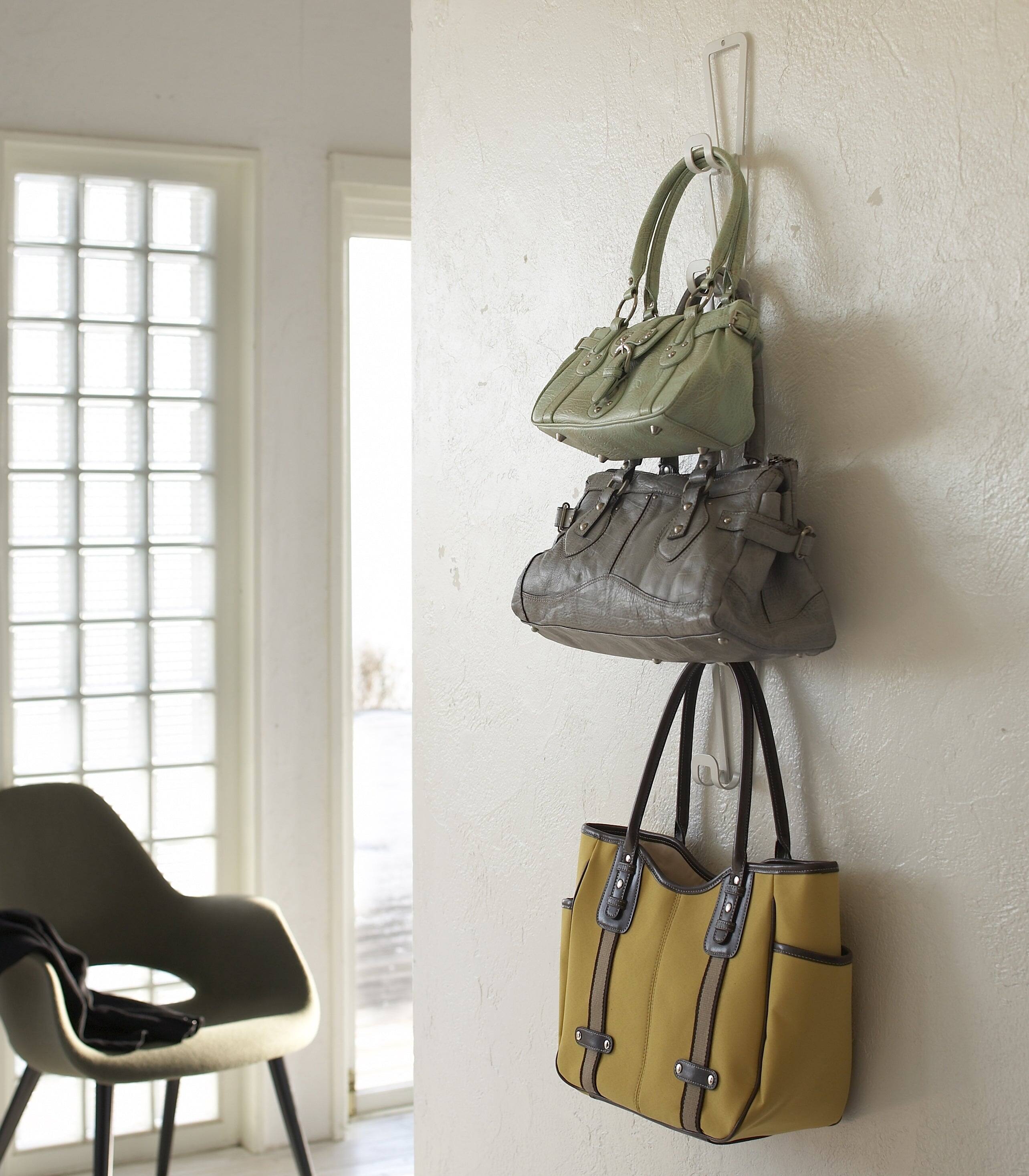 Back. Yamazaki Home - Cascading Storage Hooks - Steel - Black.